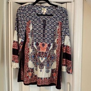 Anthropologie Fig And Flower Top. Like New.